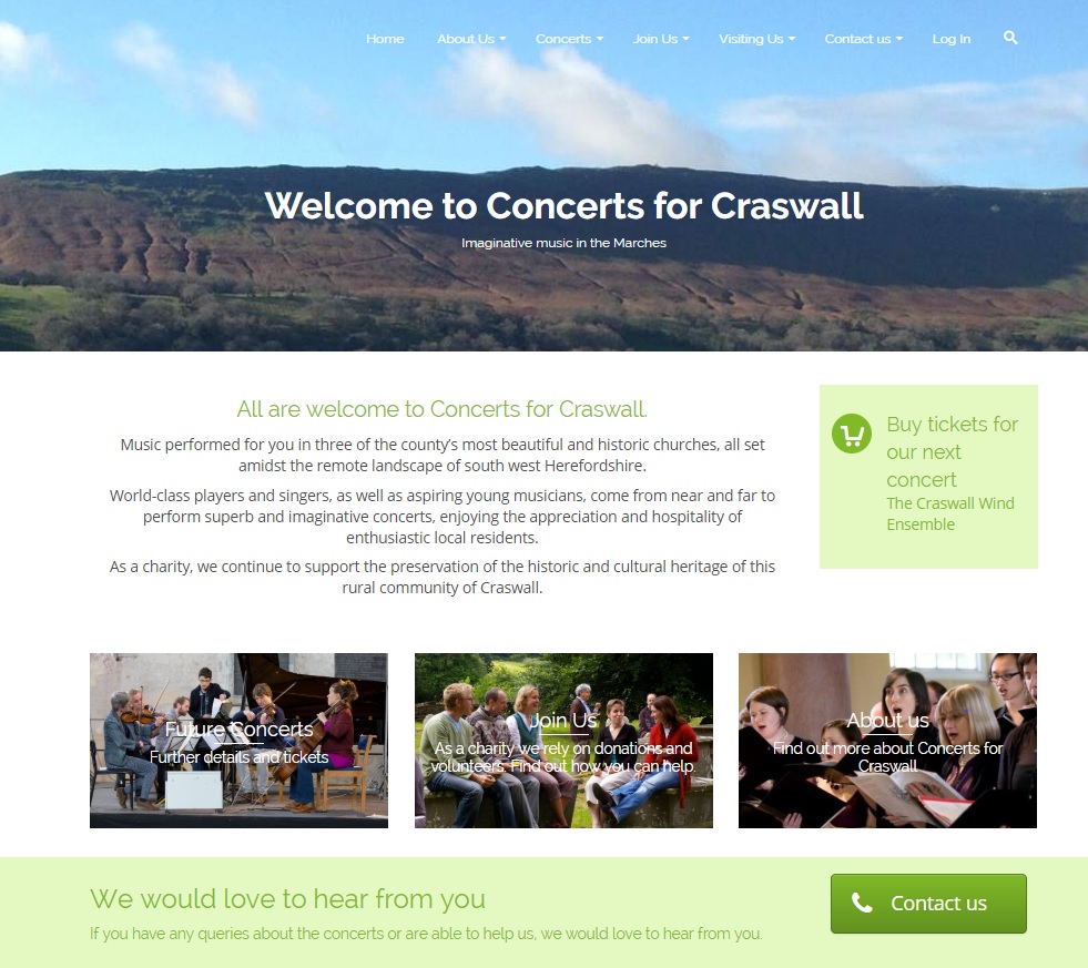 Concerts for craswall website 2018 - front page - website by Nepeta Consulting