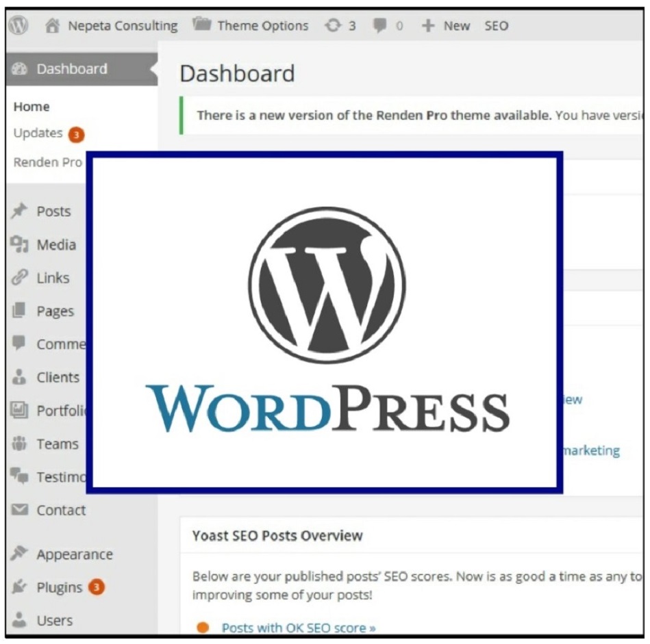 WordPress logo on dashboard - Nepeta Consulting uses WordPress for websites