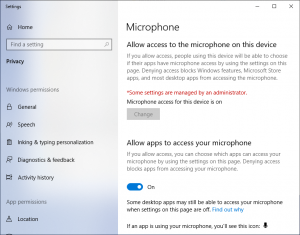 Windows microphone privacy settings need checking before your online meeting as explained by Nepeta Consulting