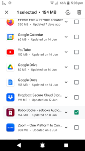 Manage Apps screen on Play Store with option to delete an installed app as explained by Nepeta Consulting