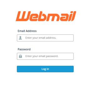 Webmail login screen  from Nepeta Consulting